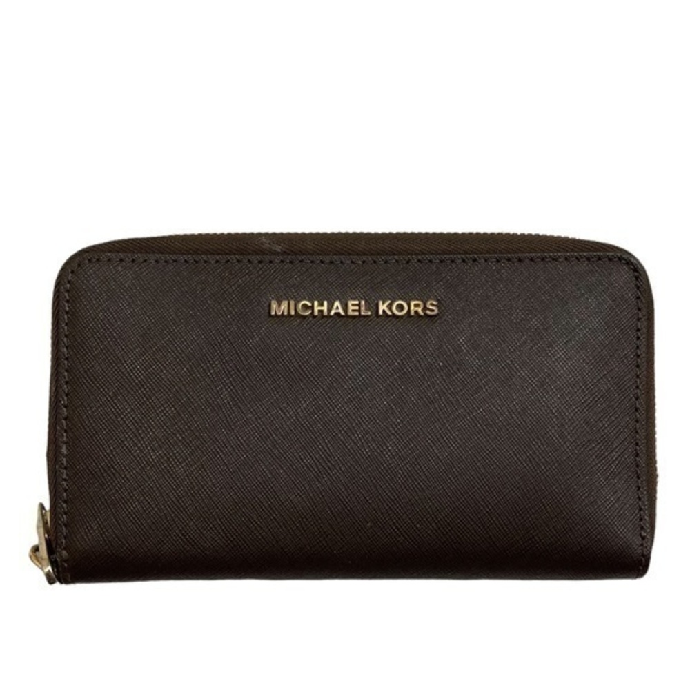 Michael kors brown saffiano leather wallet
